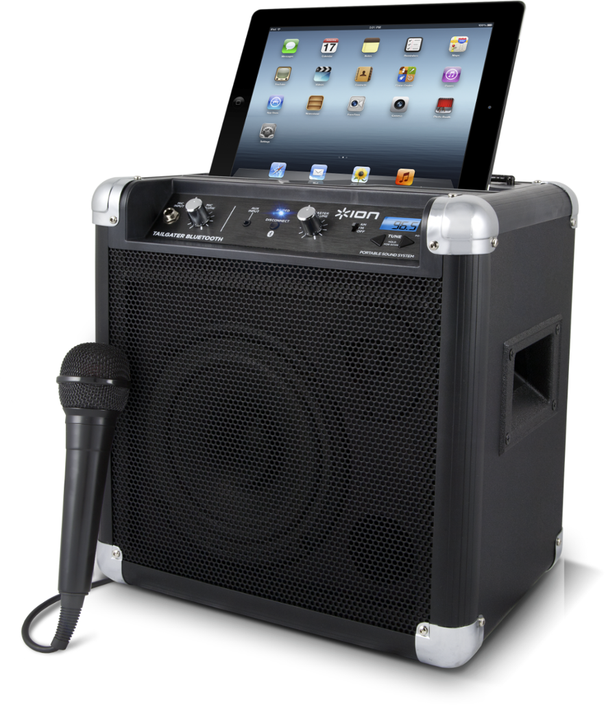portable speaker with wheels